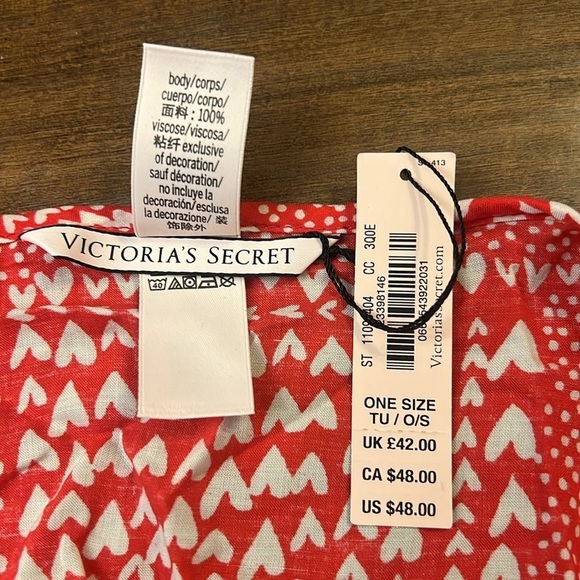NWT Victoria's Secret Viscose Lightweight One Size Robe. - Picture 8 of 8